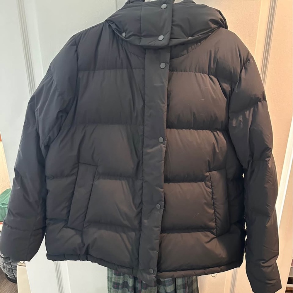 Black Puffer Jacket with Hood